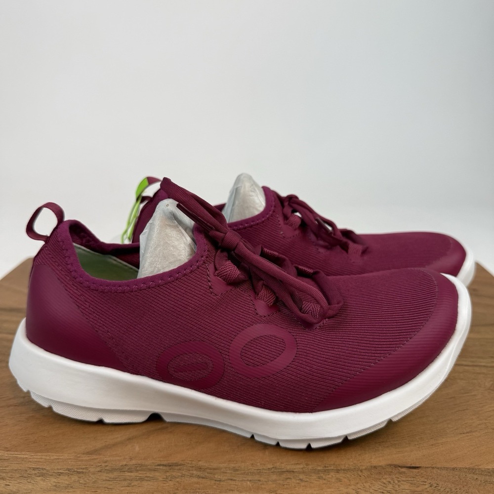 NIB Womens OOFOS Oomg Sport LS Rosebud Lace Up Recovery Shoes Sneakers Size 7 M